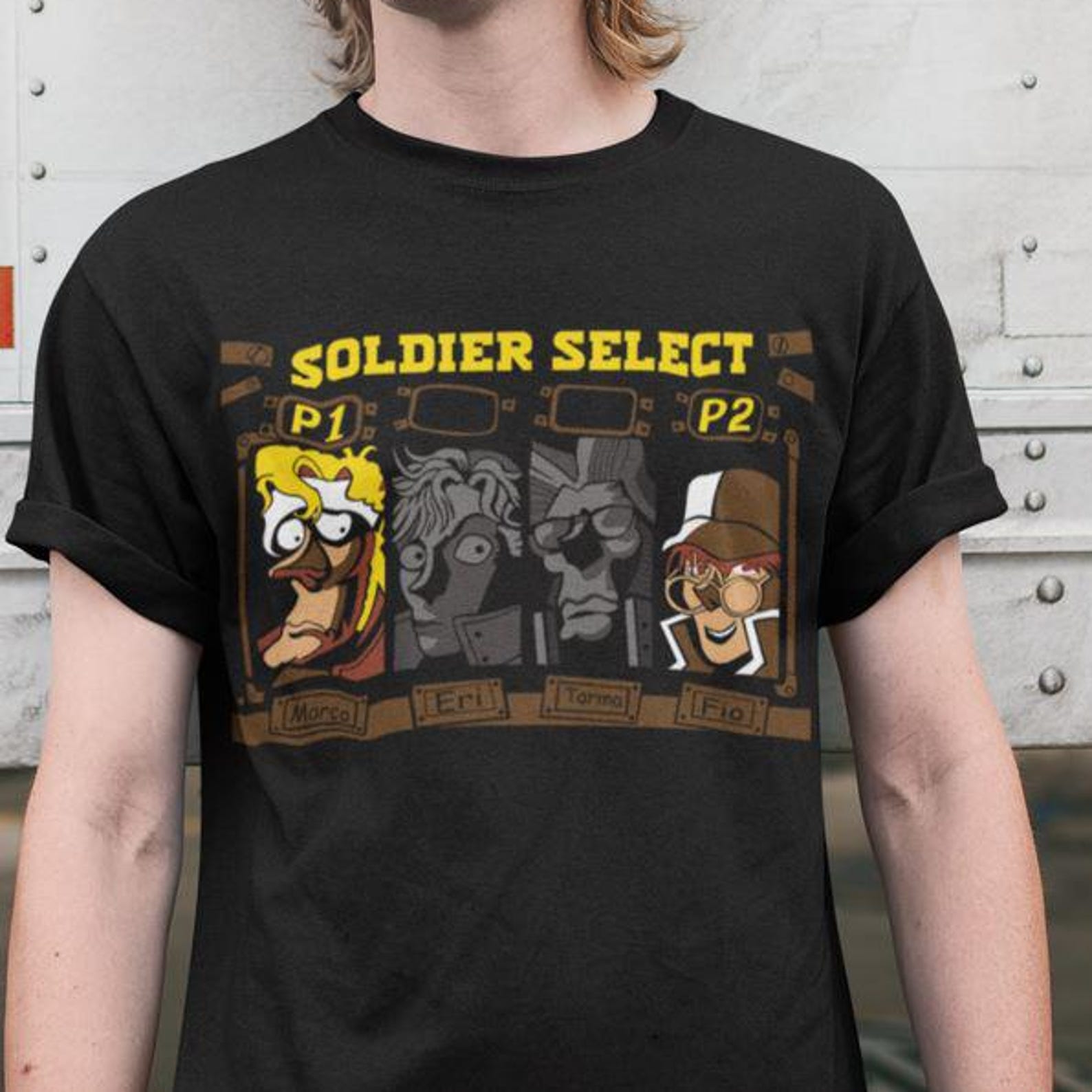 Metaal Slug 4 Character Select T-shirt S