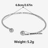 1pcs Wrist Bangles For Women Men Accessories Stainless Steel Jewelry No Fade Twist Beads Double Layered Open Bracelets Bangle