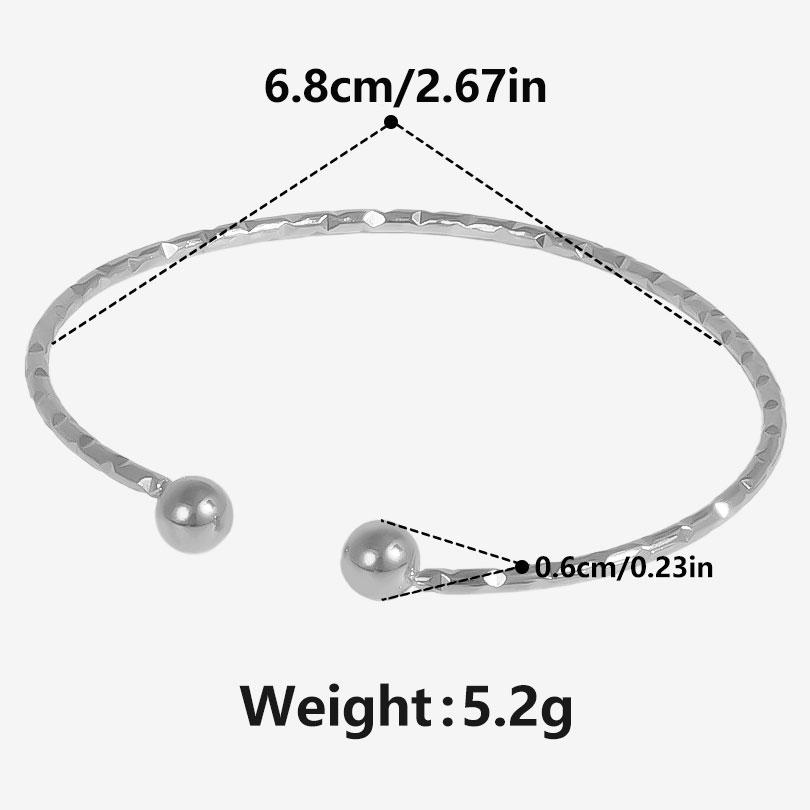 1pcs Wrist Bangles For Women Men Accessories Stainless Steel Jewelry No Fade Twist Beads Double Layered Open Bracelets Bangle