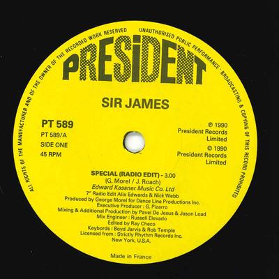 7inch Record SIR JAMES - Special PT589 President Recor 1990 UK Dance & Electronica Used