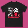 Panda Valentinstag Herren T-Shirt Damen Oberteile T-Shirts