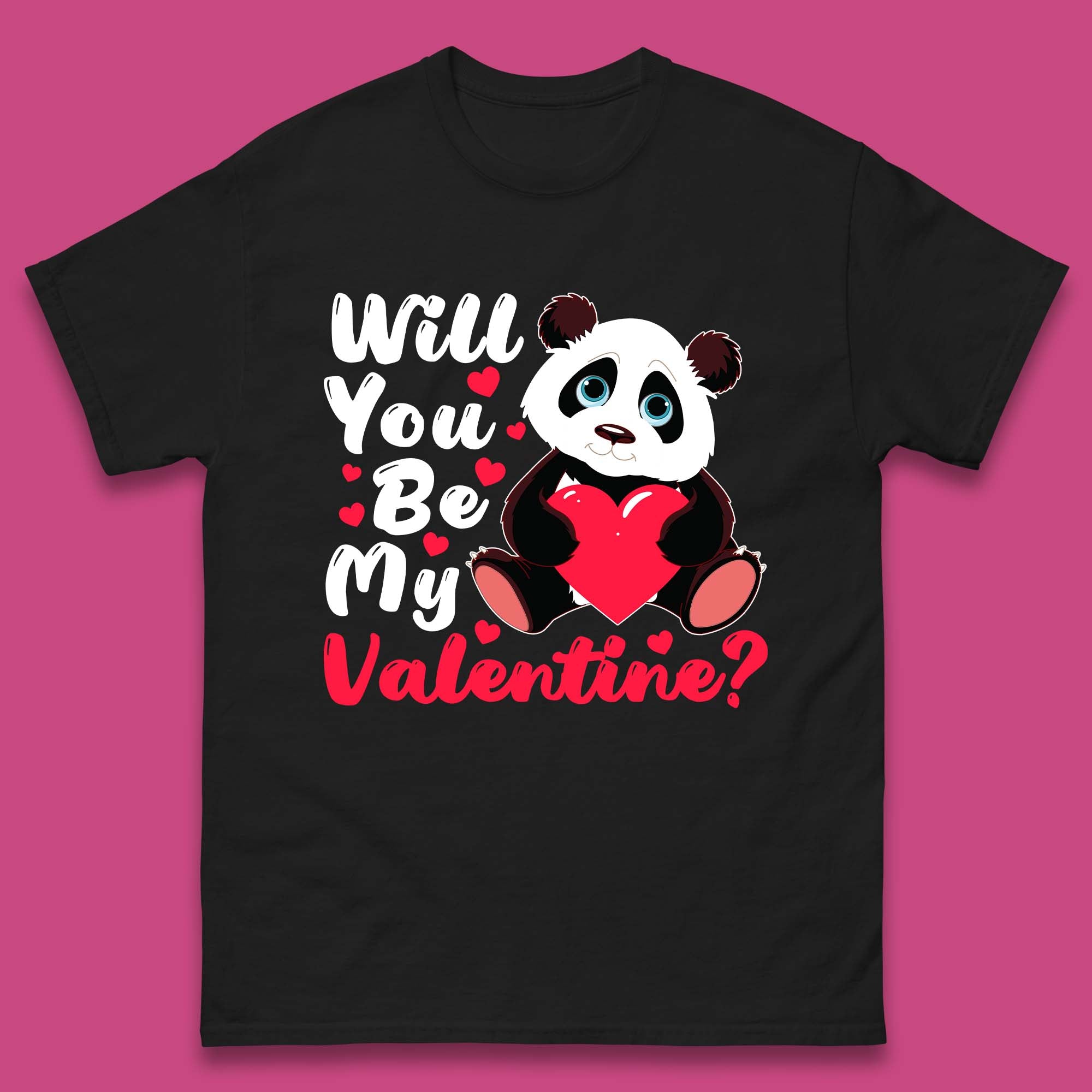 Panda Valentine Mens T-Shirt Womens Tops Tees M