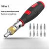 Ratchet Screwdriver Tool Set 10-in-1 Multi-Angle Reversible