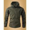 Mens Softshell Tactical Jacket Windproof Warm Fleece Lined Outdoor Hiking Coat