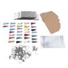 180Pcs Sublimation Keychains Kit with Double Sided MDF Blanks Rings Tassels Card Papers Bags