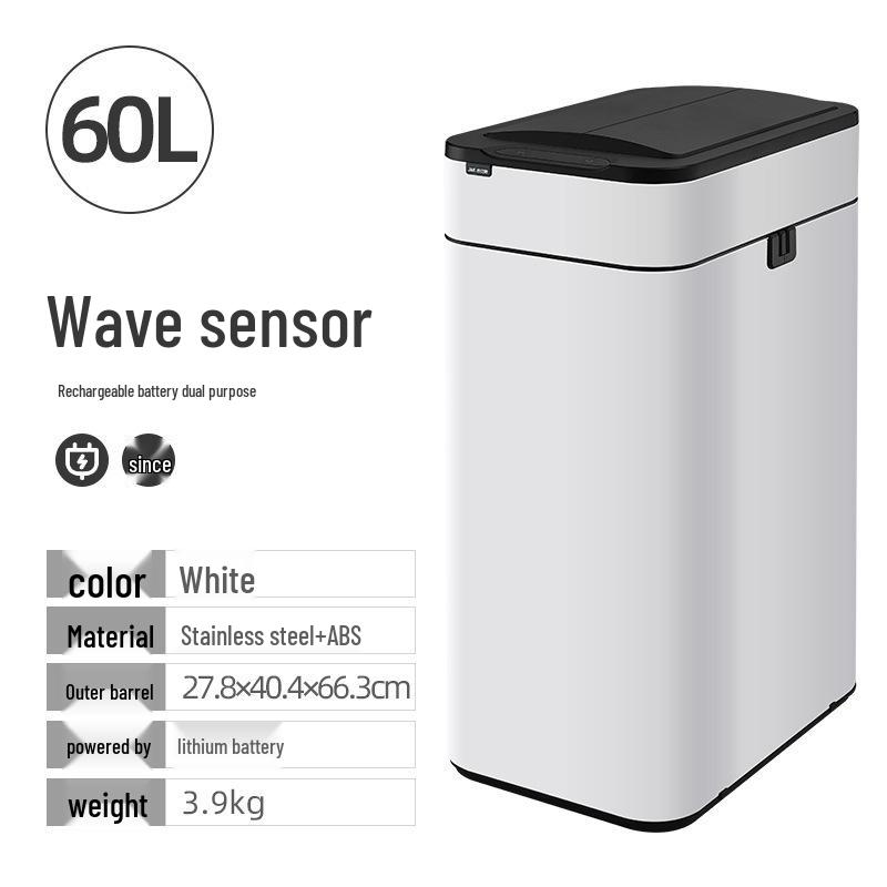 Automatic Large Smart Sensor Trash Can with Lid for Kitchen, Bathroom, Office, and Living Room