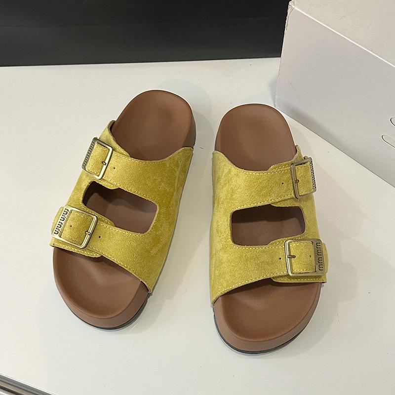 2025 Women Flat Casual Slippers Ladies' Casual Simple Hasp Flat Base Slippers Large Size Comfortable Non-slip Women Slippers