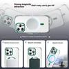 For iPhone 16 Pro Max Clear Phone Case with Lens Kickstand Cover Compatible with MagSafe