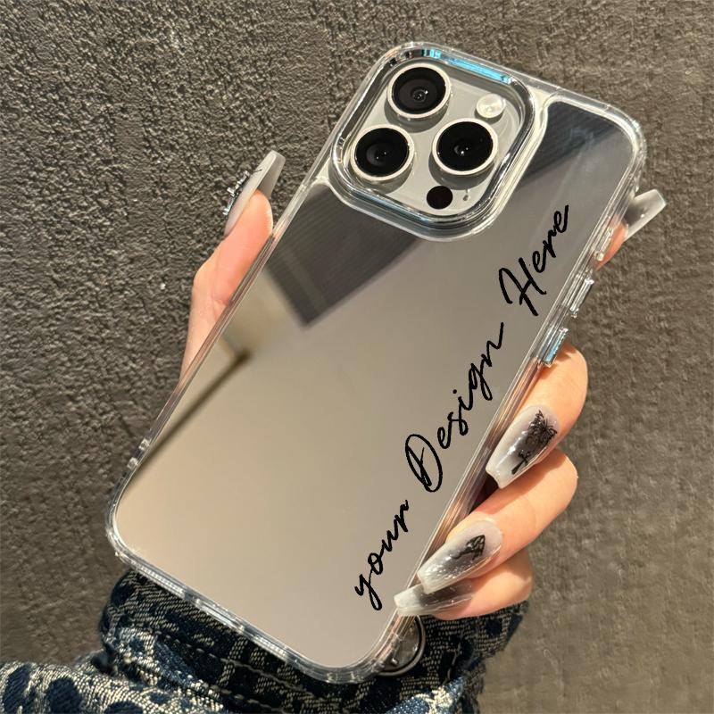Personalisierte Kundenspezifische Namens-DIY-Handyhülle Spiegel für motorola moto g85 g84 g60s g32 g30 g22 Sturzsichere Schutzhülle