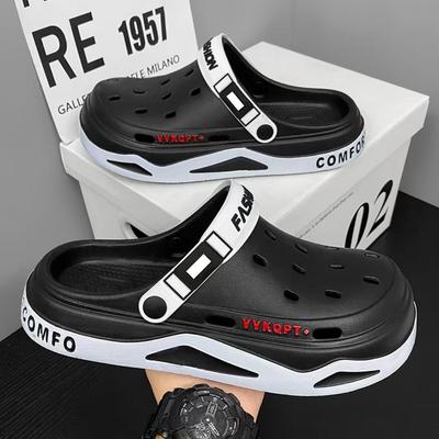 Men's Summer Breathable Eva Sandals: Lightweight, Soft Sole, Closed Toe, Dual-Use Beach Shoes