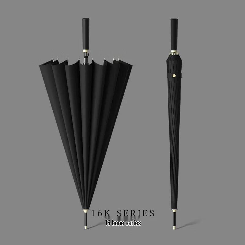 Minimalist Reinforced 16-Rib Long Handle Umbrella