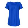 Ladies Color Square Neck Short Sleeve Ruched Breathable Short Sleeve Top
