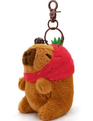 [Looking] Capybara Plush Keychain, Cute and Fluffy Animal Pendant, Birthday Gift, Graduation Gift, Gift for Girlfriend or Boyfriend, Soft Capybara,