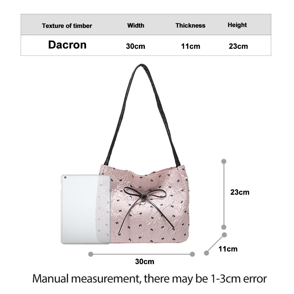 Bow Women's Single-shoulder Bag Fashion Large Capacity Tote Bag Handbag Crossbody Bag Daily Commuting Bag Underarm Pouch