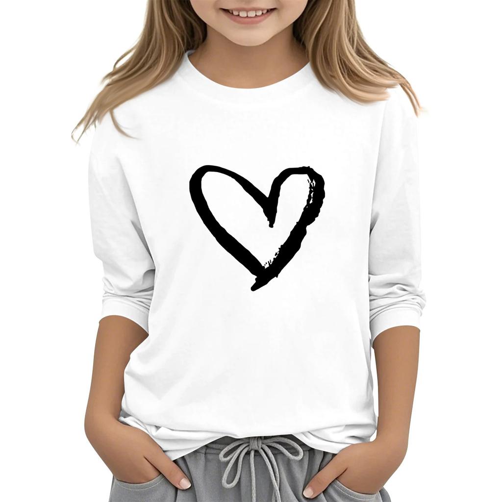 Children's 3/4 Sleeve O-neck  Daily Casual  Printed Top