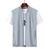 Herre Sommer Oversized Lett Stretch Vest med Mange Lommer Avslappet Ermeløs Vest