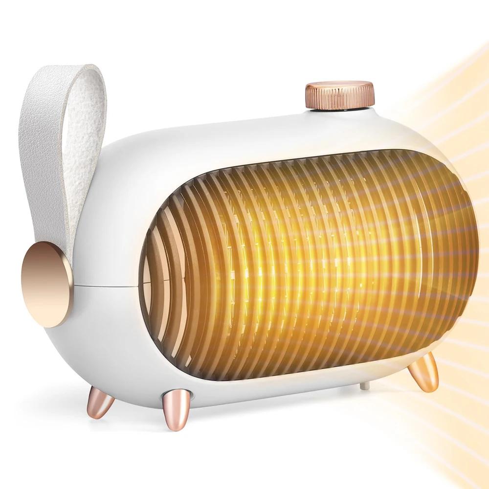 HT600 Värmefläkt För Hemmet Elektrisk Värmare Varm Fläkt Bärbar Radiator Värmemaskin EU-kontakt För Vinter Sovrum Uppvärmning Överhettningsskydd