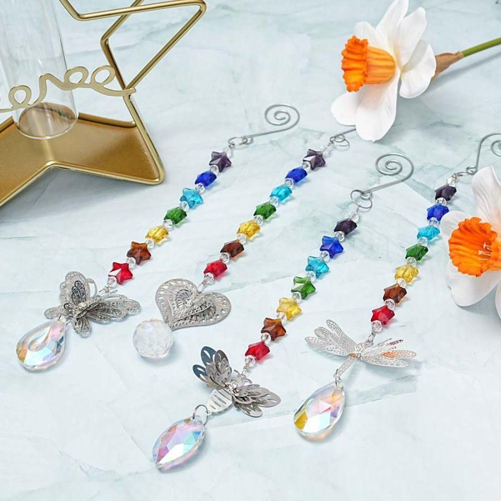 Handmade Butterfly Prism Pendant Exquisite Window Hanging Suncatchers  Decor Accessories