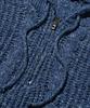 OTHERFITS Cable Weight Knit Hoodie Half Zip (Navy)