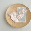 Lace Ruffle Princess Baby Socks Summer Mesh Breathable Kids Short Socks Korean Solid Color Toddler Socks 0-3 Years