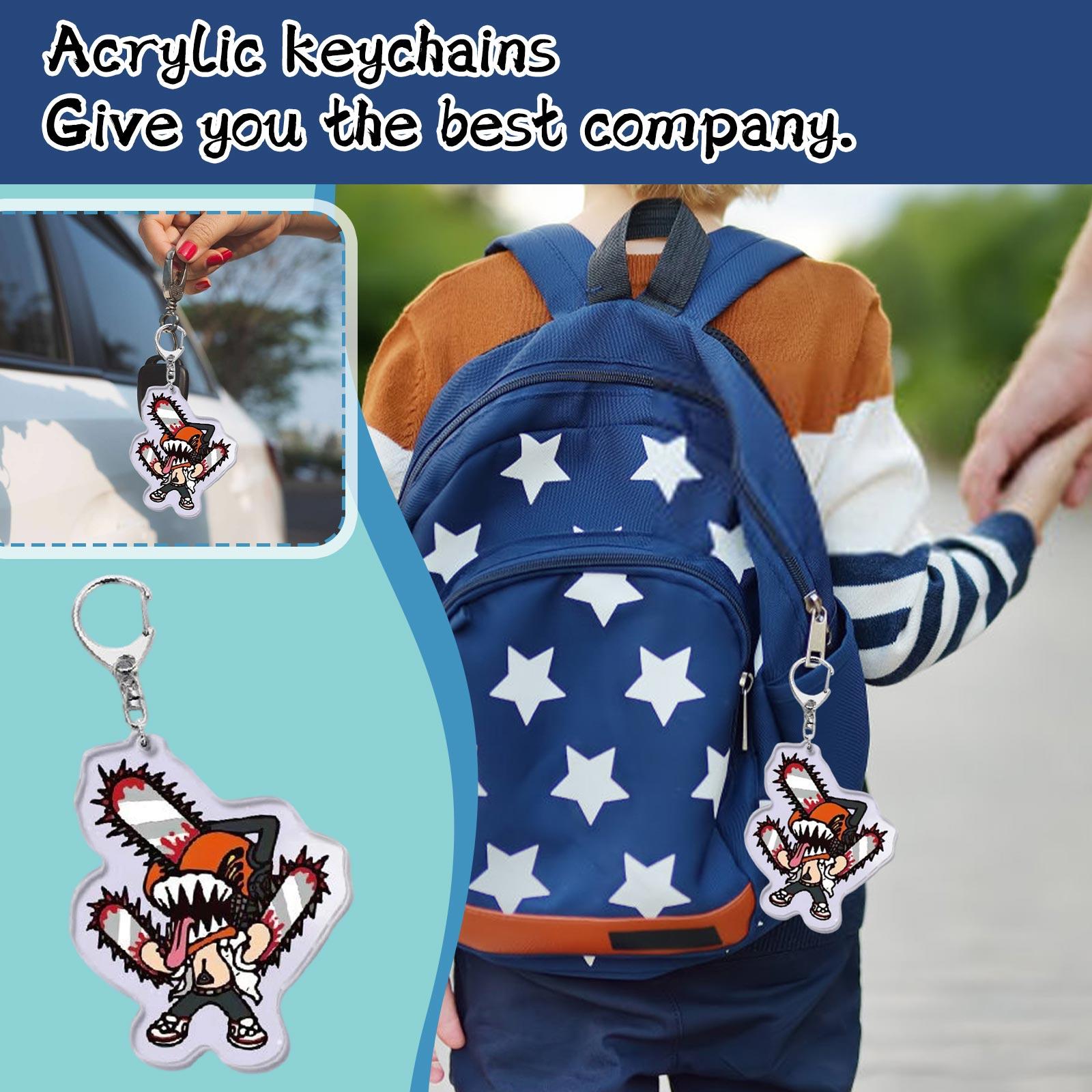 

1 Pc 2D Double Sided Transparent Cartoon Gift Cute Pendant One Size