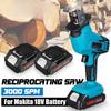 New Cordless Electric Reciprocating Saw with 1/2PC Li-ion Battery Wood Metal PVC Pipe Cutting Tool