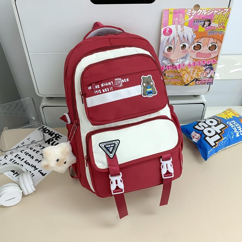 New schoolbag for men and women, junior high school students, high value, casual and dirt-resistant students, large-capacity backpack for women