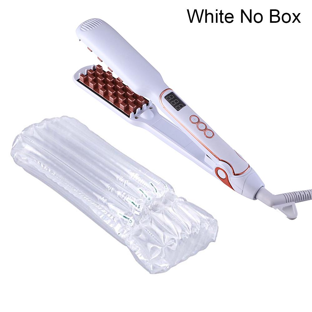 Hair Volumizing Iron Hair Straightener Curling Crimping Ceramic Crimper Hair Shiny Silky 2 In 1 Straightening&Curling Flat Iron.
