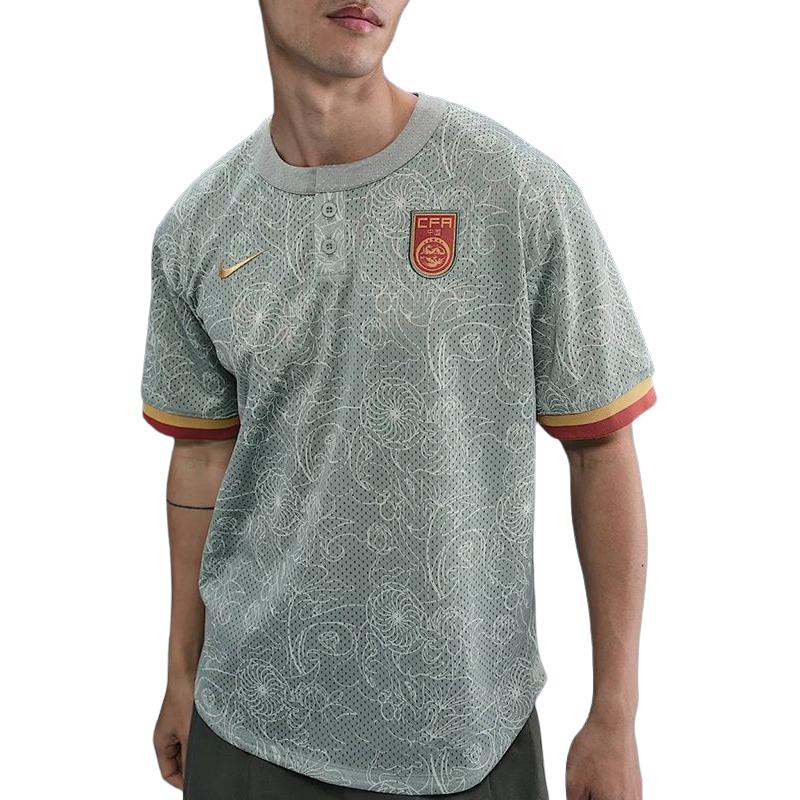 Nike Authentics Markenlogo Rundhals Überschnittene Schultern Locker Kurzarm Baseballtrikot Herren Trikot Glimmergrün Vereinsgold HF5084-330