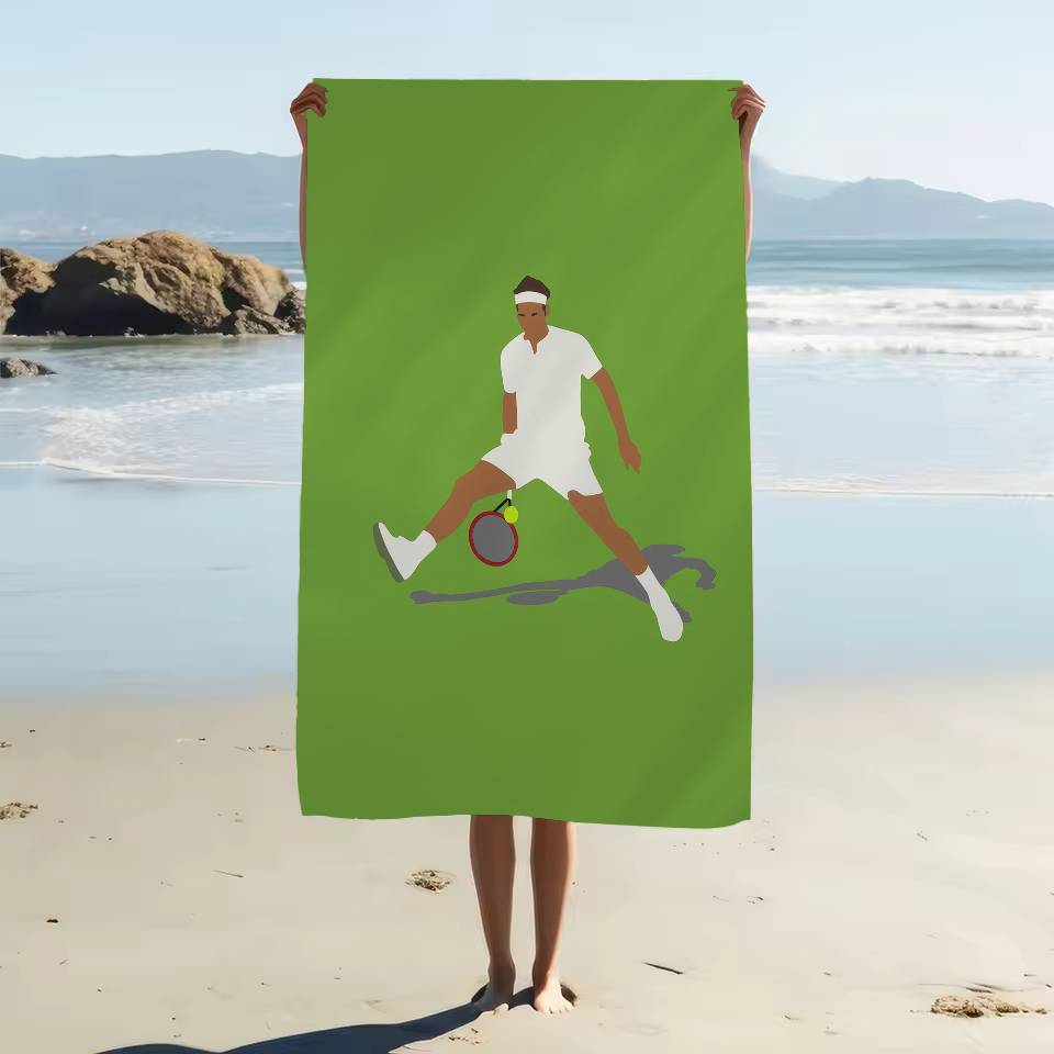 Tennis US French Open Sport Canvas Microfiber Printed Beach Towel Mountain Climbing Yoga Beach Swimming Running Soft Towel