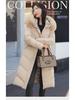 Women's Knee-Length Double-Sided Down Cotton Coat with Large Fur Collar Hood - New Winter Fashion.