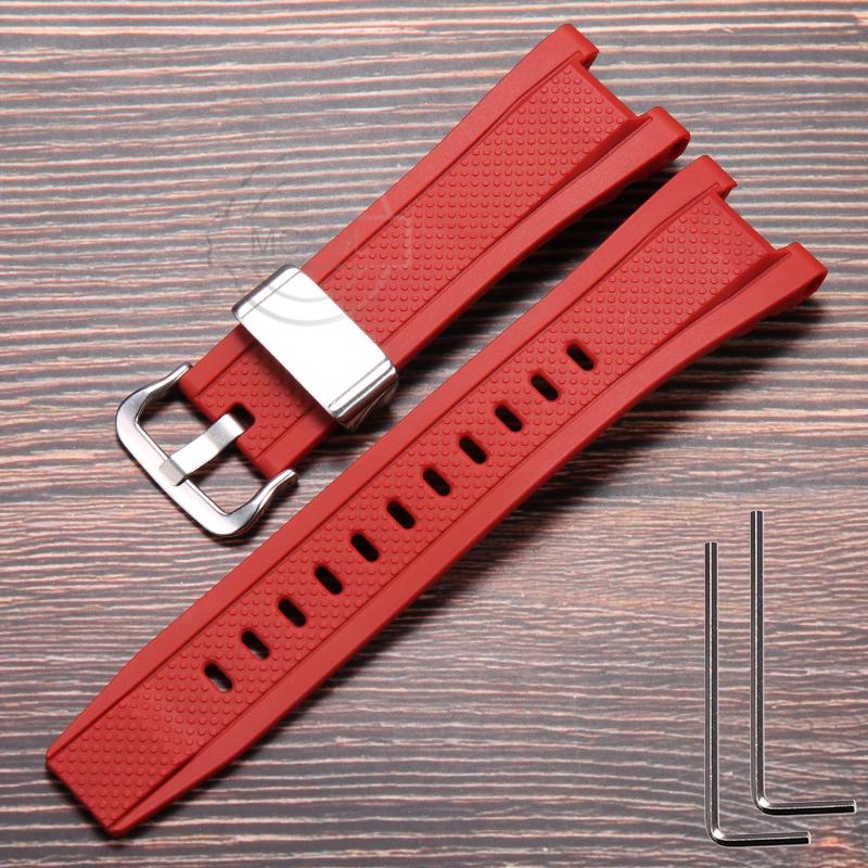 Resin Strap Watch Accessories for Casio GST-210 GST-S130 S110 S100 W130L W100 W110 Men's Waterproof Band Stainless Steel Loop