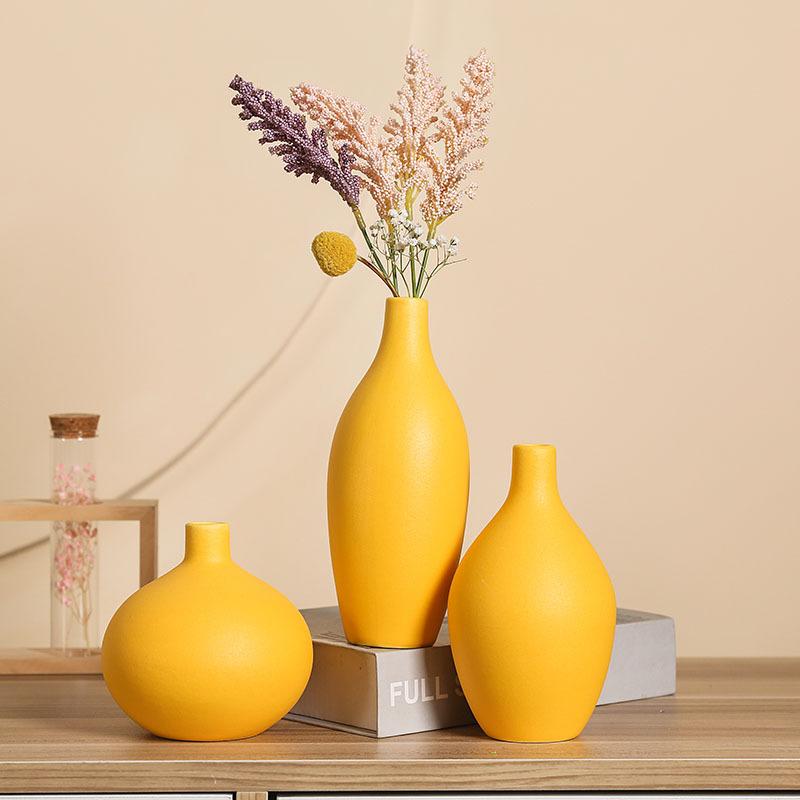 Ceramic Vase Morandi Vase Dry Flower Arranger Living Room TV Cabinet Table Decoration Ceramic Soft Decoration Home Acessories