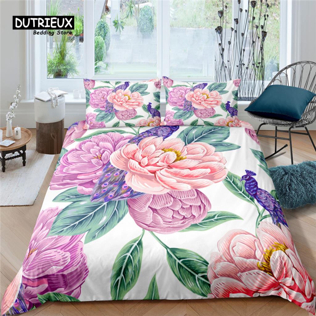 Comforter Home Living Luxury 3D Peacock Bedding Set Comfortable Kids Bedding Set Queen And King Eu/Us/Au/Uk Size