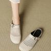 Woman Slippers 2026 Summer Fashion Mueller Low Heel Soft Bottom Casual Shoes Breathable Mesh Shoes Woman Fashion Braided Shoes