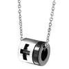 4xStainless Steel Charm Cross Pendant Necklace with Bible Verse Lord Prayer 1