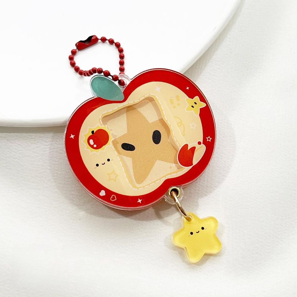 Photocard Holder Idol Photo Protector Photo Binder Idol Photo Sleeves Holder Pearl Keychain Student Stationery Supplies