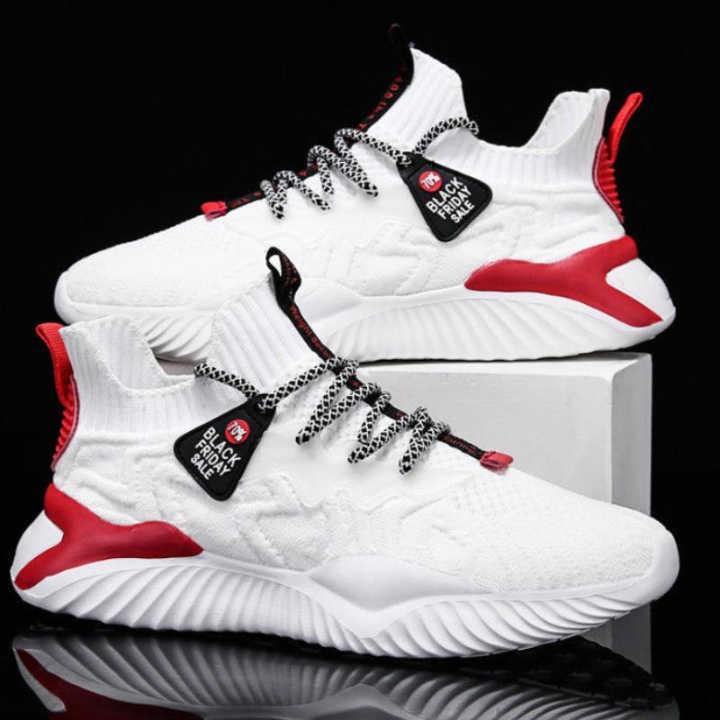 WTEMPO Men's Summer Sneakers Mesh Breathable Outdoor Sport Shoes Thick Soled Non-Slip Clunky Sneaker Casual Running Shoes