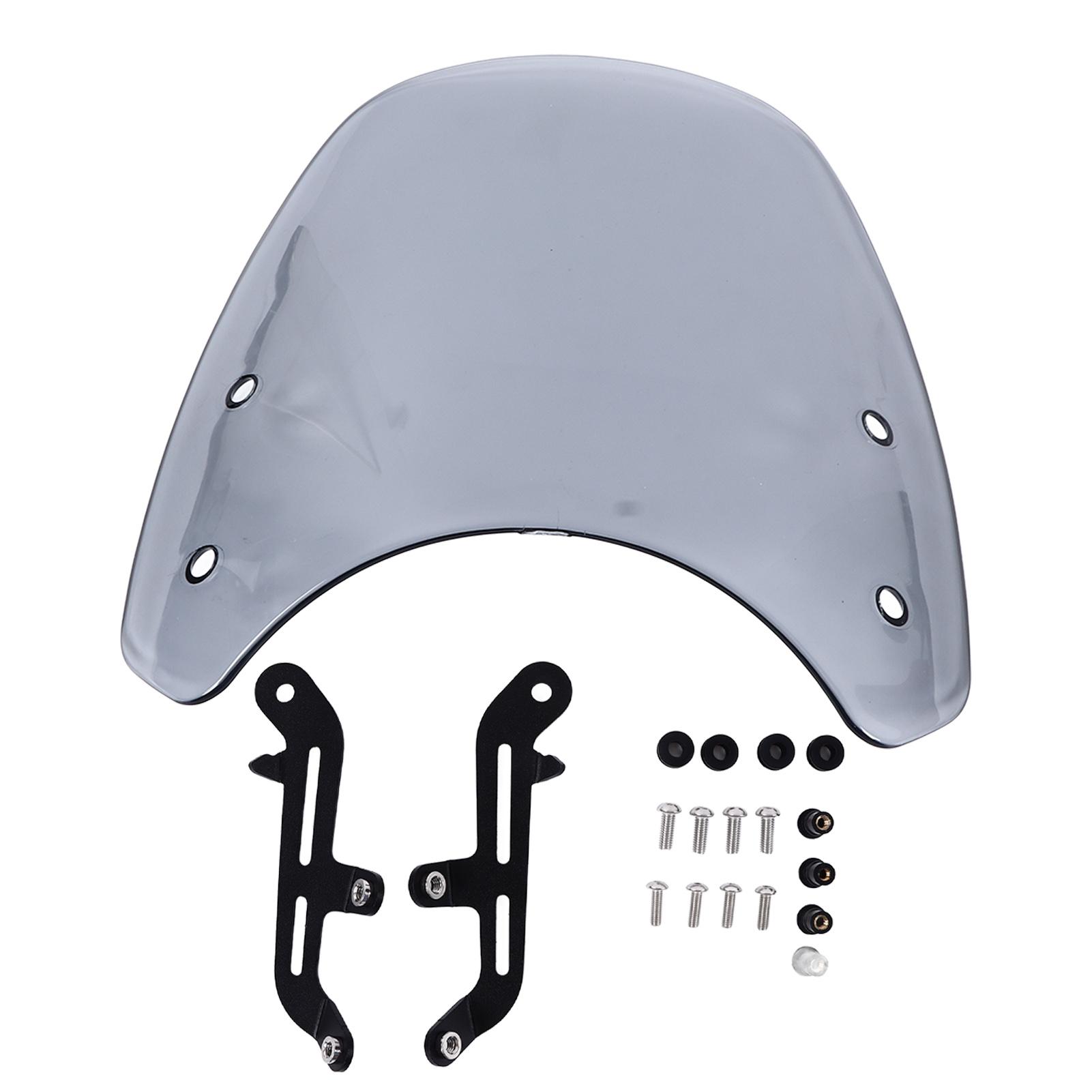 

Motorcycle Windshield Anti Crack Front Fairing Wind Deflector Replacement for Voor Bonneville T100 T120 Grey