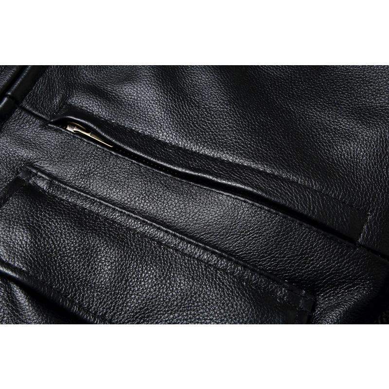 Chinese Size Brown Black Real Cowhide M65 Hunting Leather Jacket Men Genuine Leather Coat Winter Pockets Jackets Jaqueta Masculina De Couro