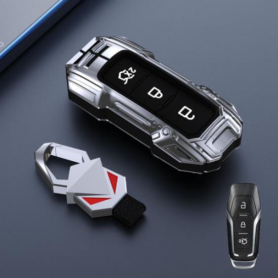 Zinc Alloy Silicone Car Key Case Cover For Ford Mustang Explorer Mondeo F-150