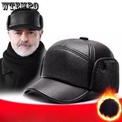 Winter Middle-aged and Elderly Dad Lei Feng Hat Men's Ear Protection Warm Old Man Cap