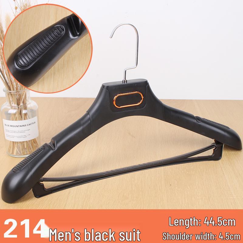 Wide Shoulder Seamless Plastic Suit Hanger Set - Ideal for Clothing Stores