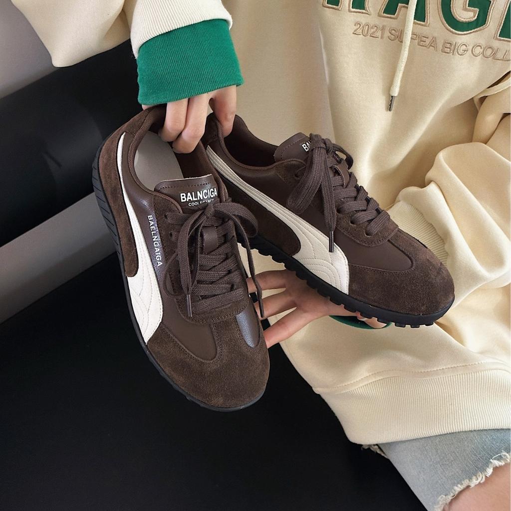 Hong Kong style original leopard print racing German training shoes men's ins tide 2025 summer new couples sports casual shoes children