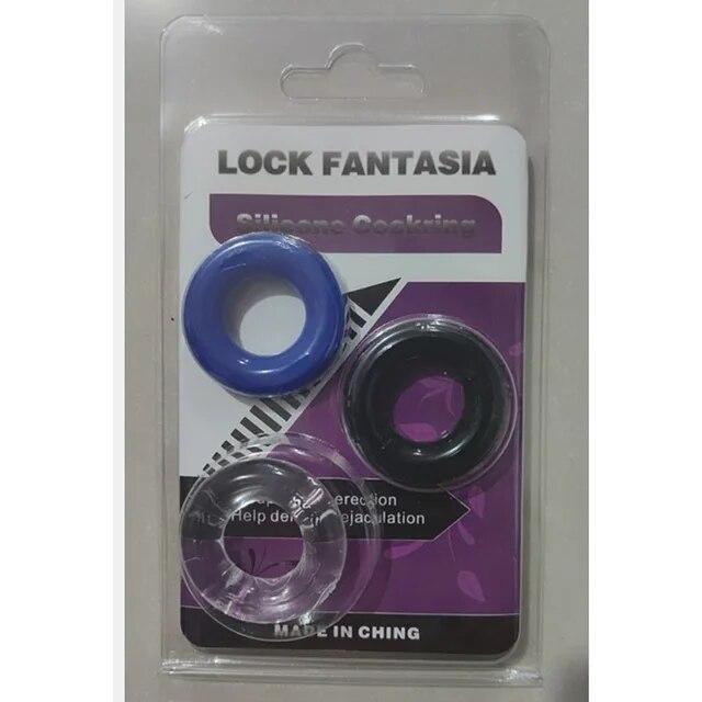 3PCS TEP Durable Penis Ring Adult Men Ejaculation Delay Doughnut Cock Rubber Rings Penis Enlargement Sex Toys for Male Sex