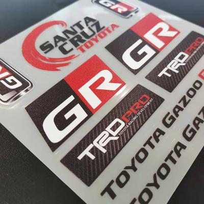 Car Decoration Stickers Reflective Waterproof Stickers Racing Decals For Yaris GR GAZOO Racing Logo Auris Pruis RAV4 TRD