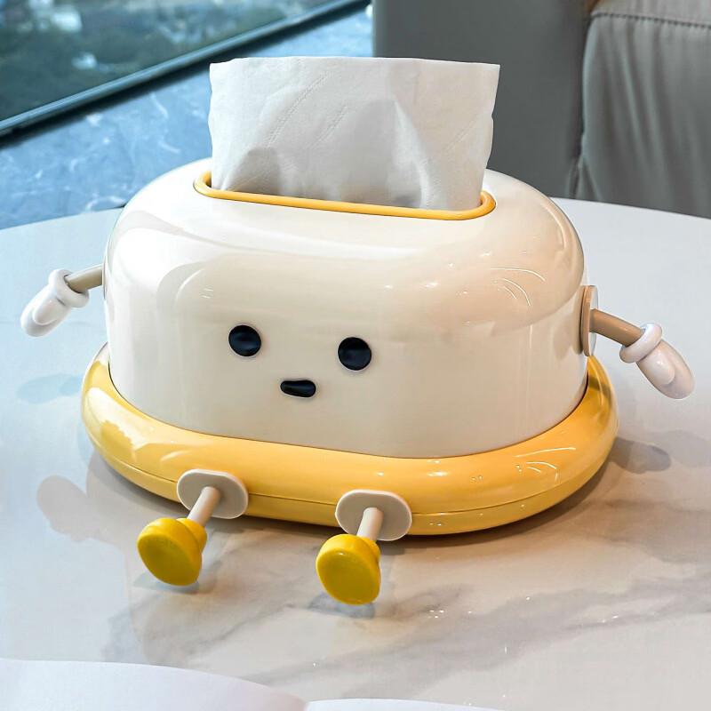 Cute White Desktop Tissue Box with Suction Hook
