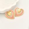 Contemporary Irregular Drip Oil Heart Earrings