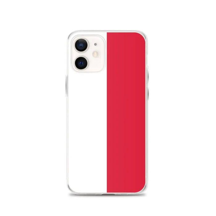 Coque iPhone - PIXELFORMA - iPhone 12 - Drapeau De La Pologne - Silicone Souple - Design Léger