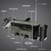 Emergency Hand-Crank Solar Flashlight Radio Power Bank